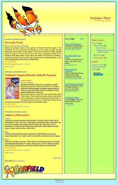 garfield-yellow-blogger-tempate